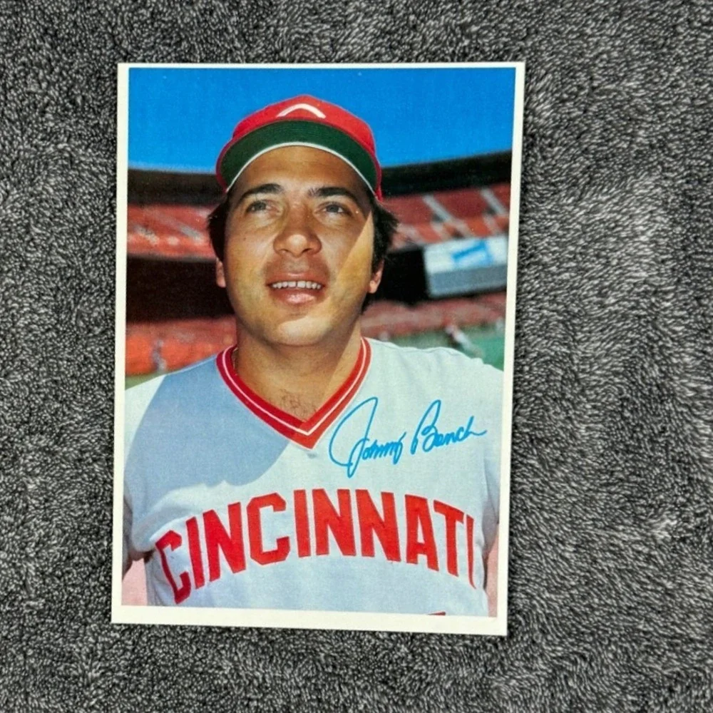 1980 Topps Johnny Bench Cincinnati Reds Catcher Card 3 of 60 Oversized Vintage - Picture 1 of 4